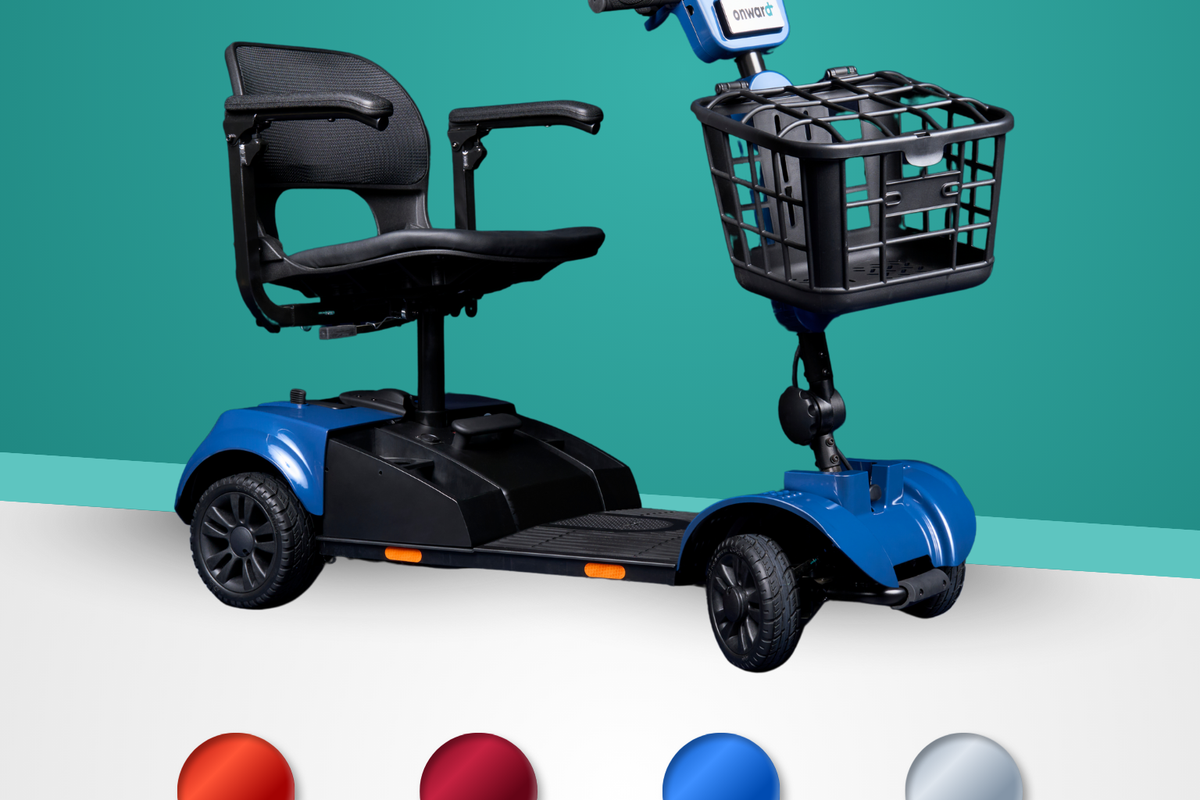 Caregiver helping a loved one choose a mobility aid