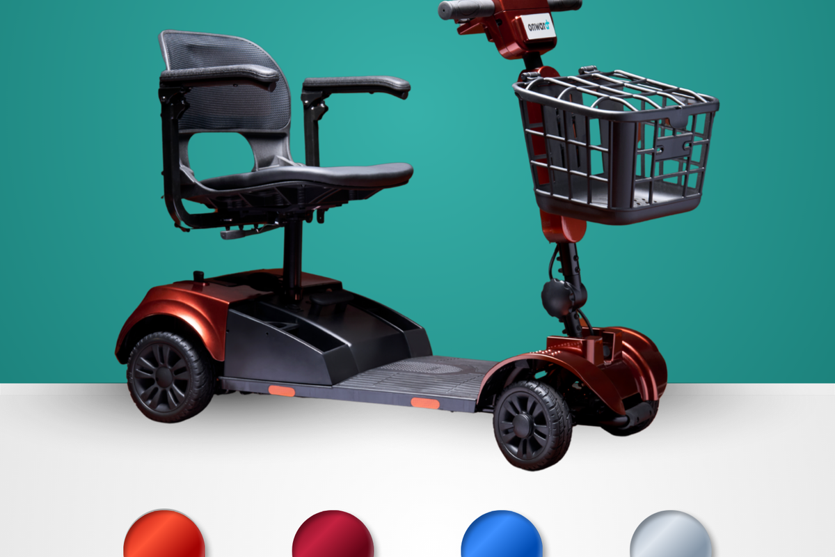 Compact foldable Journey Lite mobility scooter for apartments and small spaces